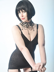 A very sultry shoot of Helga smoking and posing with her cane